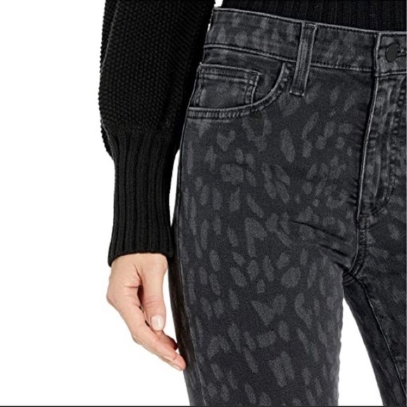 NWT Joe’s Jeans The Milla high rise straight laser ankle black cheetah 28 jeans - Picture 5 of 8